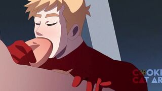 Two Buddies Blowjob Choked on Cum and Gaped Out