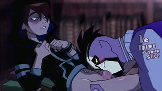 Nega Ben x Rook Animated Moans Hardcore gay hentai parody with piercing blowjob