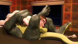 Gator Dad rips twink apart raw anal fuck in RV belly bulge 69 breakdown