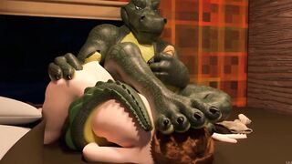 Gator Dad rips twink apart raw anal fuck in RV belly bulge 69 breakdown