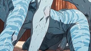 Avatar Navi bent and blown raw gay cartoon hentai
