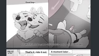 Furry comic 4th wall gay public anal blowjob cumshot