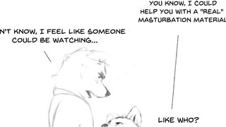Furry comic 4th wall gay public anal blowjob cumshot