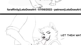 Furry comic 4th wall gay public anal blowjob cumshot
