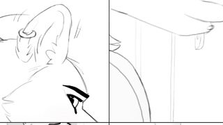 Furry comic 4th wall gay public anal blowjob cumshot