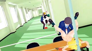 My Hero Academia Yaoi Orgy UA Deku Bakugou Todoroki Kaminari Gangbanged by Classmates
