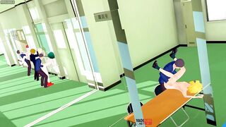 My Hero Academia Yaoi Orgy UA Deku Bakugou Todoroki Kaminari Gangbanged by Classmates