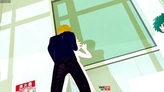 My Hero Academia Yaoi Orgy UA Deku Bakugou Todoroki Kaminari Gangbanged by Classmates