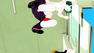 My Hero Academia Yaoi Orgy UA Deku Bakugou Todoroki Kaminari Gangbanged by Classmates