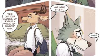 Beastars Louis gets Legoshi's monster cock sucked raw yaoi hentai blowjob