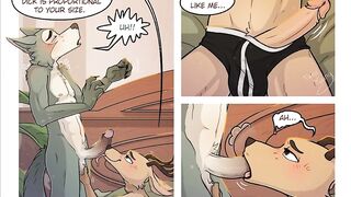 Beastars Louis gets Legoshi's monster cock sucked raw yaoi hentai blowjob
