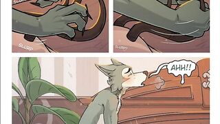 Beastars Louis gets Legoshi's monster cock sucked raw yaoi hentai blowjob