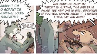 Beastars Louis gets Legoshi's monster cock sucked raw yaoi hentai blowjob