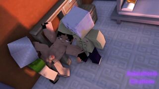 My Str8 Lab Partner Fucks Me Raw While My Roommate Watches Minecraft Gay Porn Part II