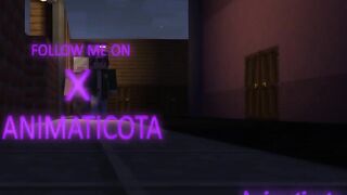 Sucking my Boyfriend and the Nightguard Minecraft Gay Porn raw sloppy swallow