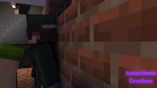 Sucking my Boyfriend and the Nightguard Minecraft Gay Porn raw sloppy swallow