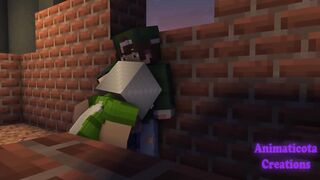 Sucking my Boyfriend and the Nightguard Minecraft Gay Porn raw sloppy swallow