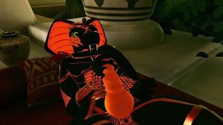 Prince Sneck's Ancient Lust deep inside VRChat dungeon