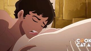April's tight hole destroyed in raw yaoi cartoon creampie gangbang
