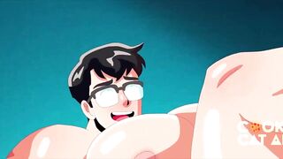 April's tight hole destroyed in raw yaoi cartoon creampie gangbang