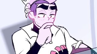 Office boy gets raw HD gay handjob animation