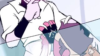 Office boy gets raw HD gay handjob animation