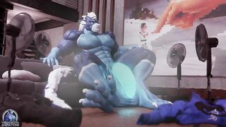 Musk sweat and pre squirt NighDruth dragon fucks him raw