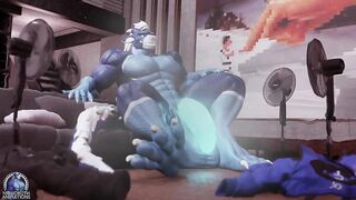 Musk sweat and pre squirt NighDruth dragon fucks him raw