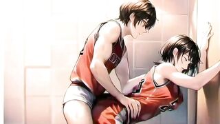 Horny basketball players destroyed in wet anal gangbang