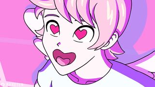 Pastel Angel gets stuffed with cum until he chokes on it