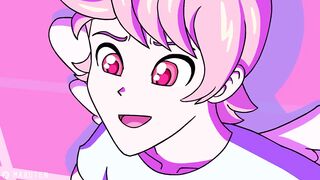 Pastel Angel gets stuffed with cum until he chokes on it