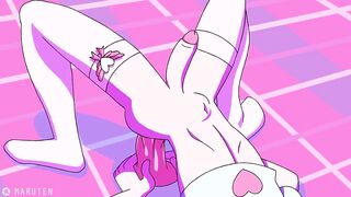 Pastel Angel gets stuffed with cum until he chokes on it