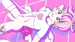 Pastel Angel gets stuffed with cum until he chokes on it