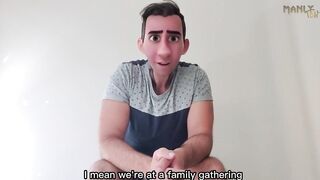 Step dad rides his sons barefoot till he gushes remembering socks