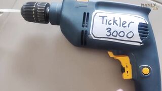 Aussie tradie destroyed by feather tickling machine his feets go nuts gay cartoon