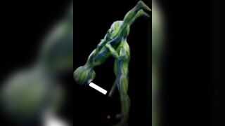 Rimming then deepthroat the alien’s thick cock until you gag