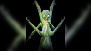 Rimming then deepthroat the alien’s thick cock until you gag