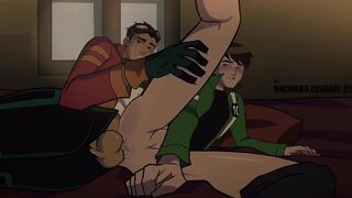 Generator Rex x Ben makes him scream and burst thick
