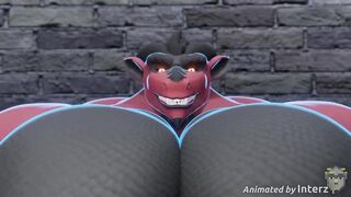 Cock growth mishap shrinks gay furry muscle man into huge dick mess