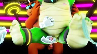 Chubby furry tickled and tied down forced into gay feet bondage cumshot
