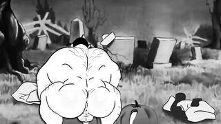 Bluto's bloated blumpkin bursts with gay muscle cum