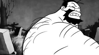 Bluto's bloated blumpkin bursts with gay muscle cum