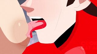Two heroes sucked each other's pecs raw yaoi muscle worship