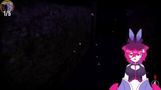 Femboy rips dildo while playing FNfuck terrifying games