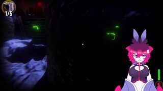 Femboy rips dildo while playing FNfuck terrifying games