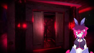 Femboy rips dildo while playing FNfuck terrifying games