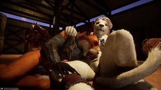 Furry yiff ruined by massive cock stuffed in screaming fox's tight ass