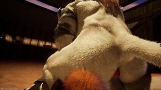 Furry yiff ruined by massive cock stuffed in screaming fox's tight ass