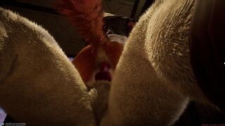Furry yiff ruined by massive cock stuffed in screaming fox's tight ass
