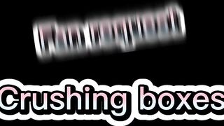 Step Gay Dad Crushes Boxes Under Meat Foot till Flattened Like Pancake
